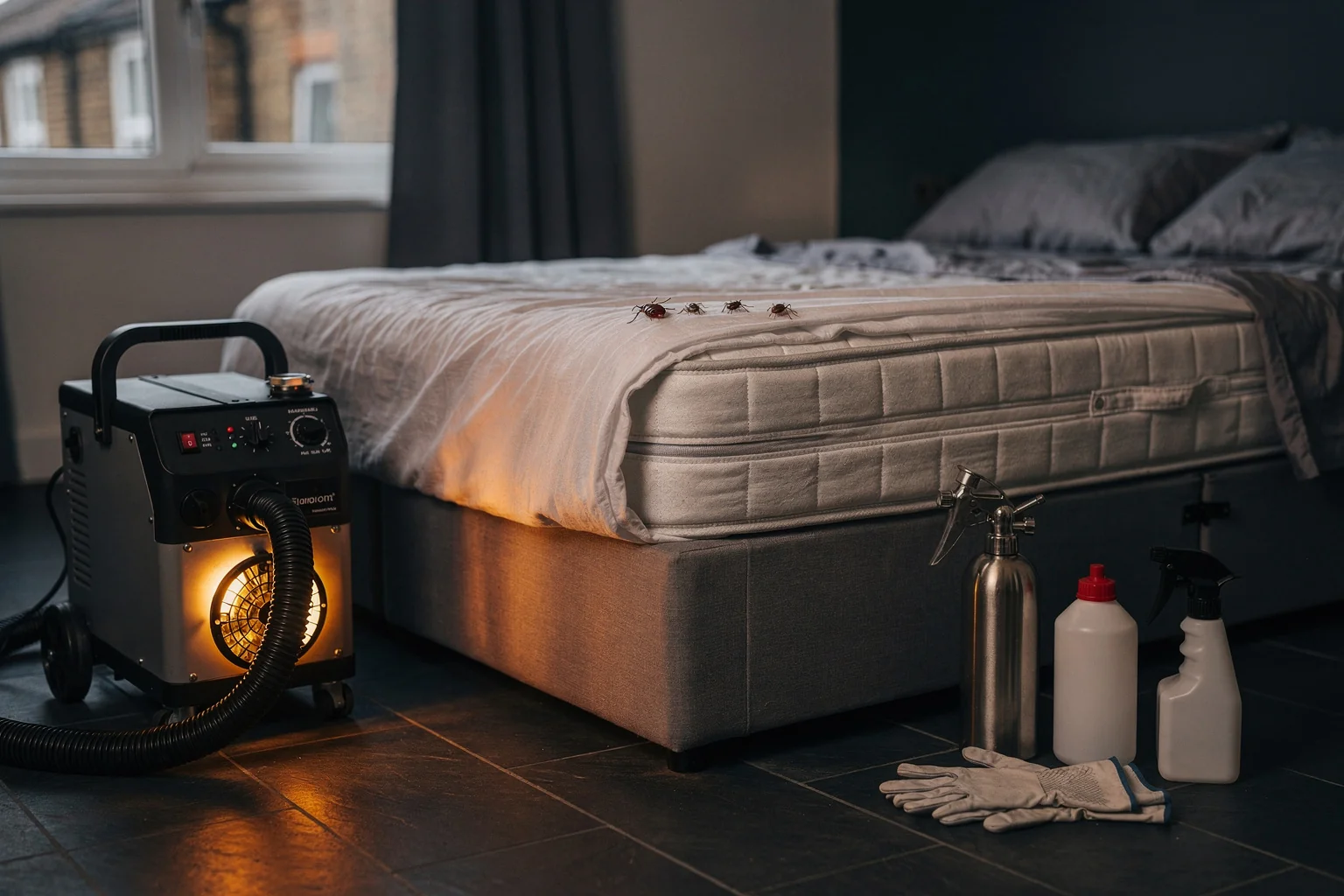 Heat Treatment or Insecticide for Barking Bed Bugs