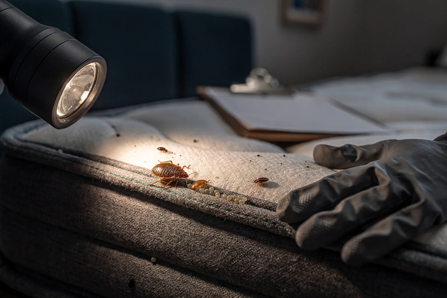 Bed Bug Identification: Adult, Nymph, Egg Size and Colour Checklist