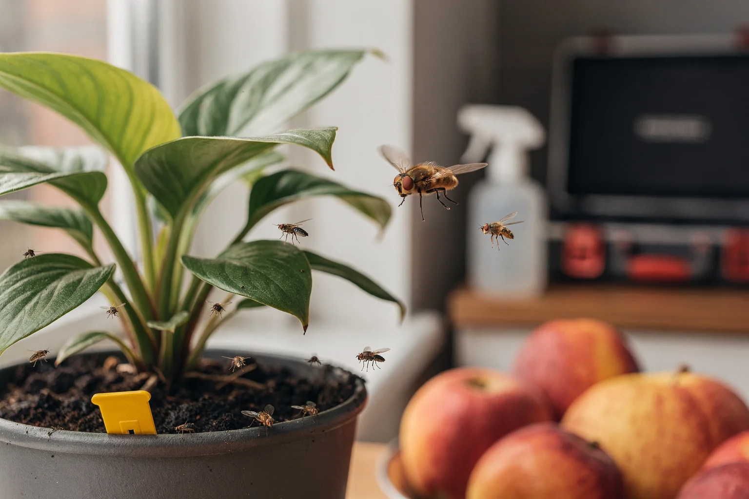 Fungus Gnats vs Fruit Flies: Spot the Difference on Your Houseplants