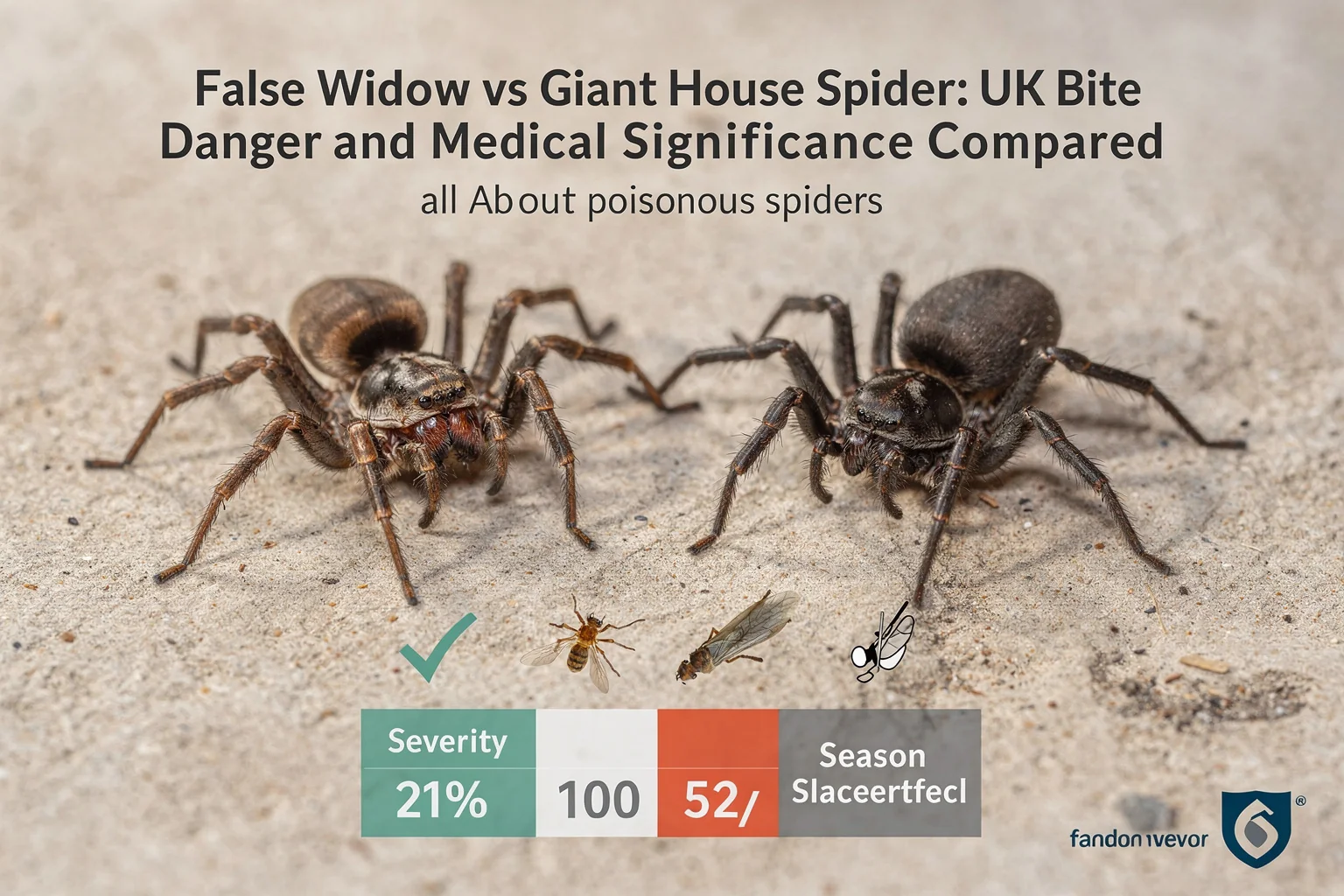 False Widow vs Giant House Spider: UK Bite Danger and Medical Significance Compared