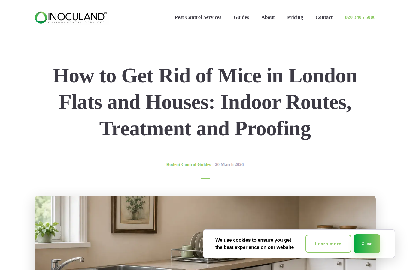 Inoculand Pest Control website screenshot for rodents