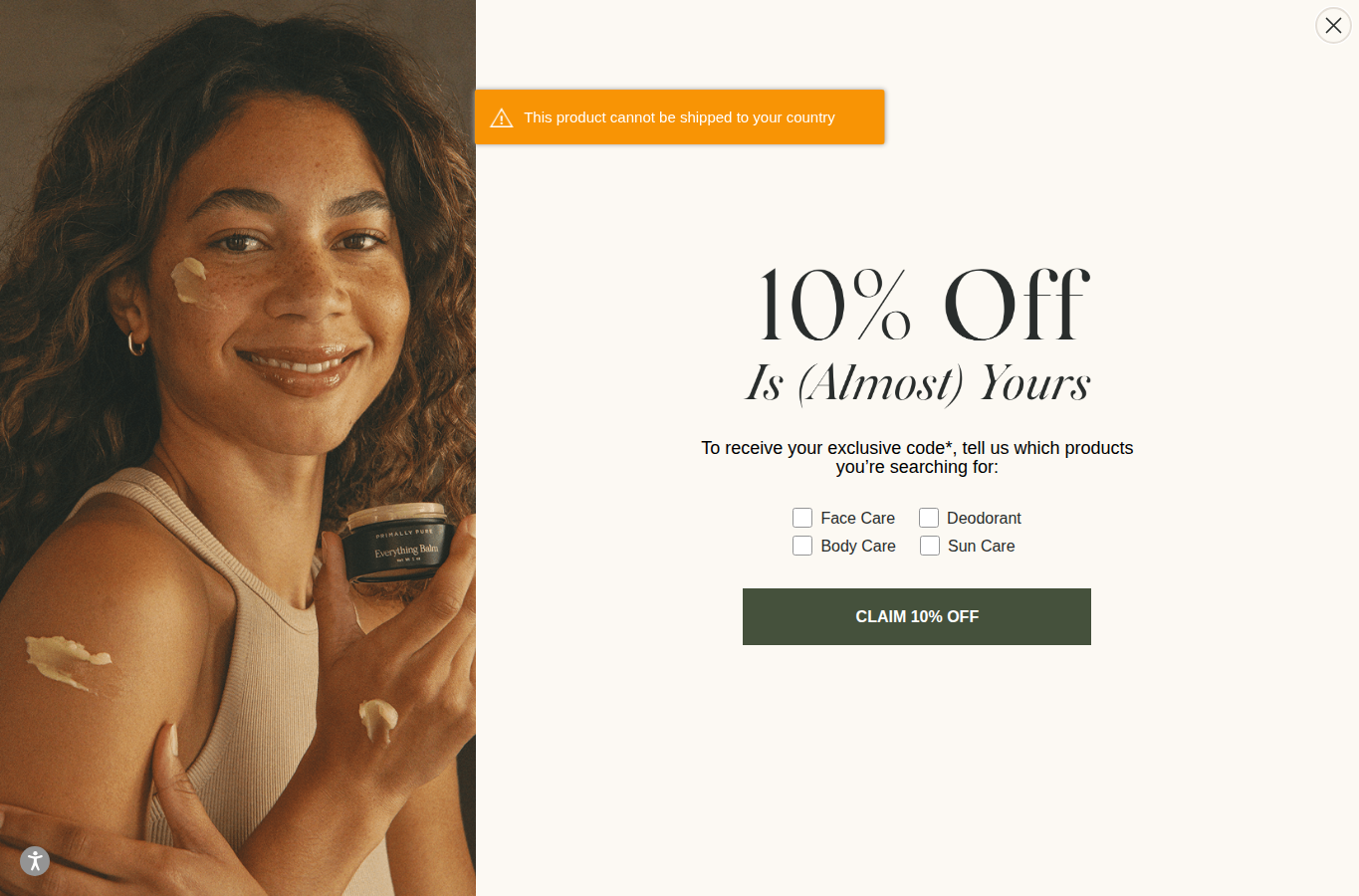 Primally Pure page screenshot for natural insect repellent