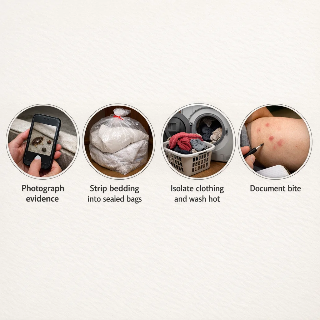 Prepare for the professional visit diagram for bed bug bites treatment