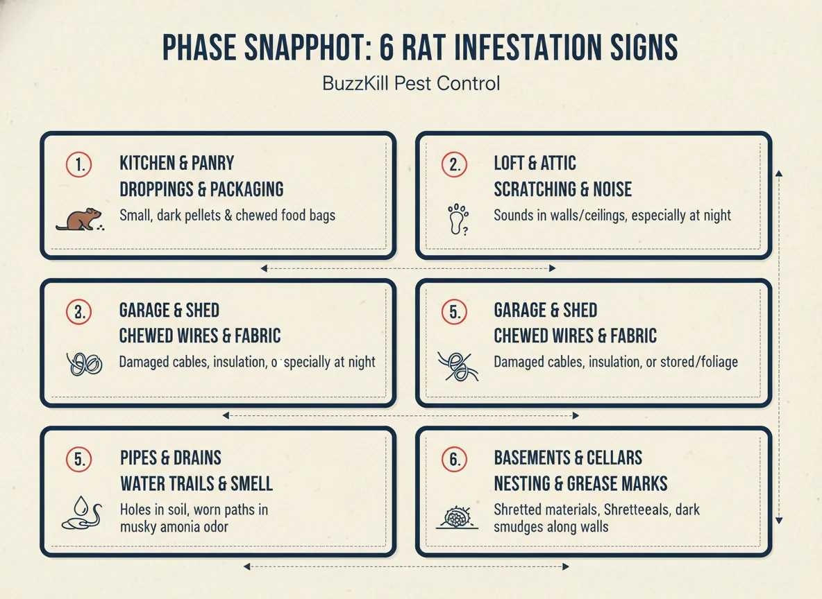 Phase Snapshot diagram for rat infestation signs