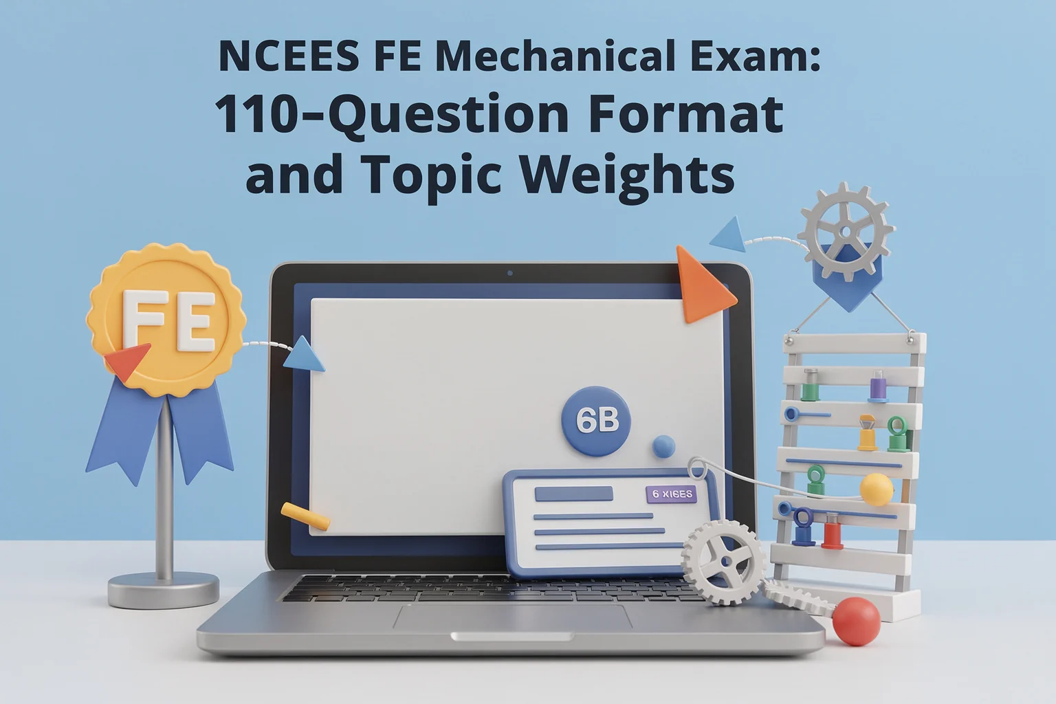 NCEES FE Mechanical Exam: 110-Question Format and Topic Weights