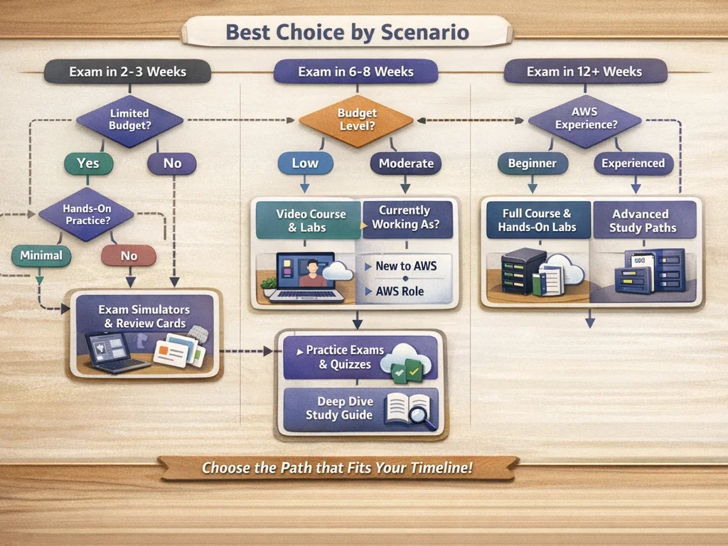 AWS Solution Architect Associate syllabus study path decision guide by exam timeline and budget