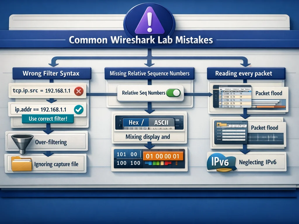 Wireshark certification labs decision guide for avoiding common filtering, display, and timing mistakes that cost exam points