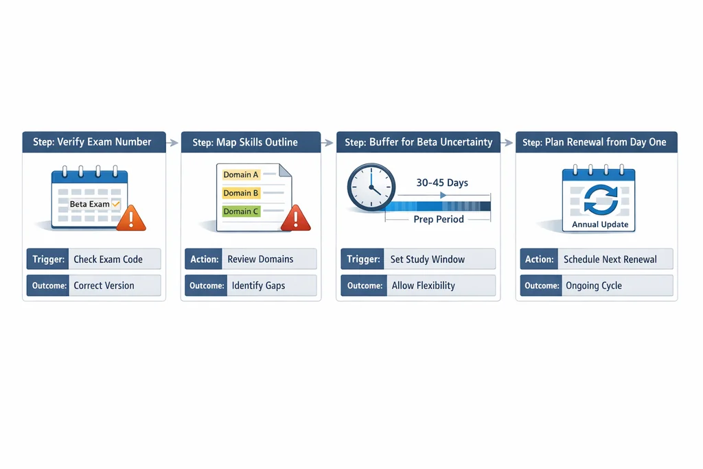 Microsoft certification changes 2026 adaptive study roadmap with four validation stages for exam preparation planning