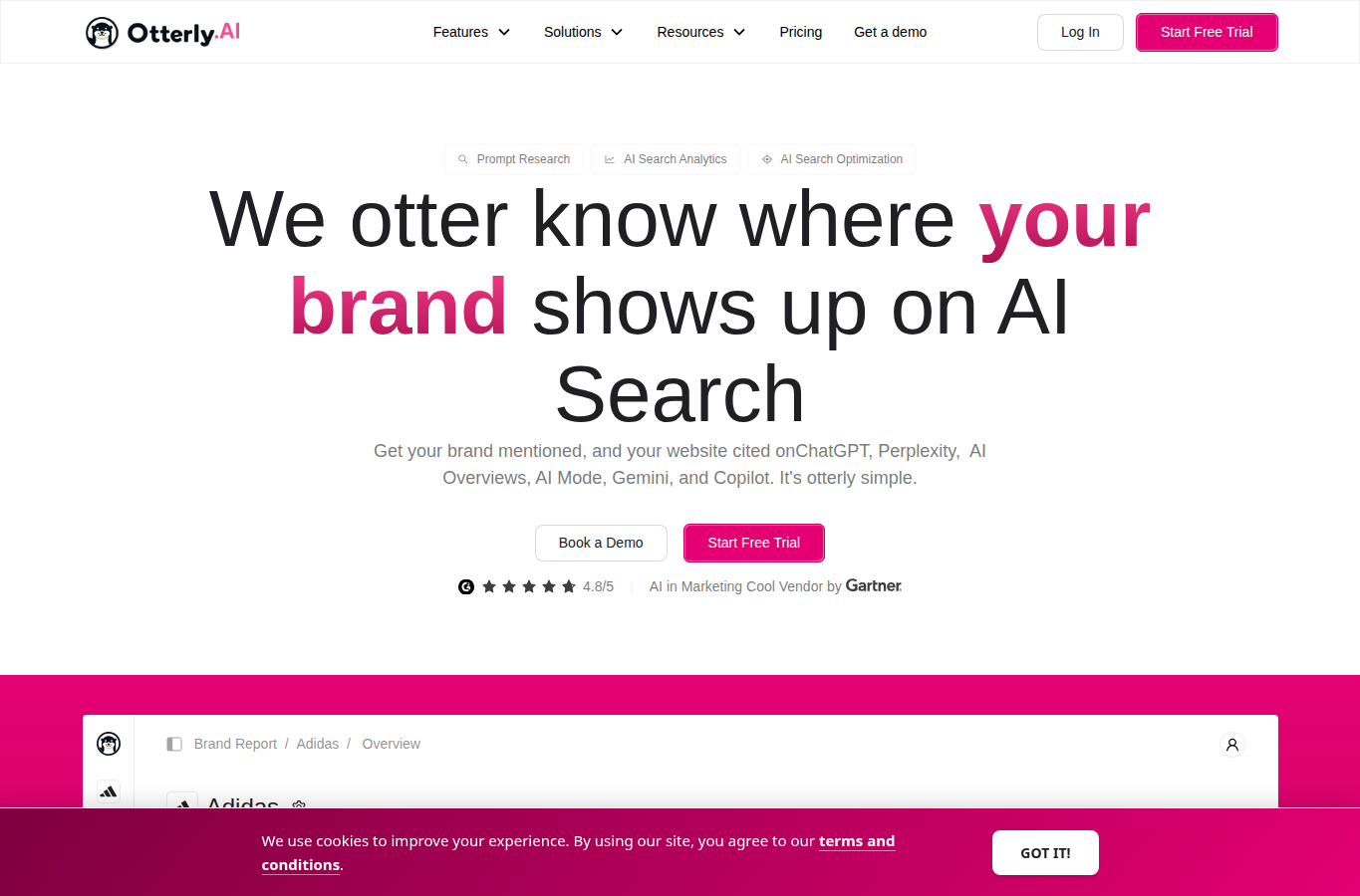 Otterly.ai website screenshot for best ai seo services