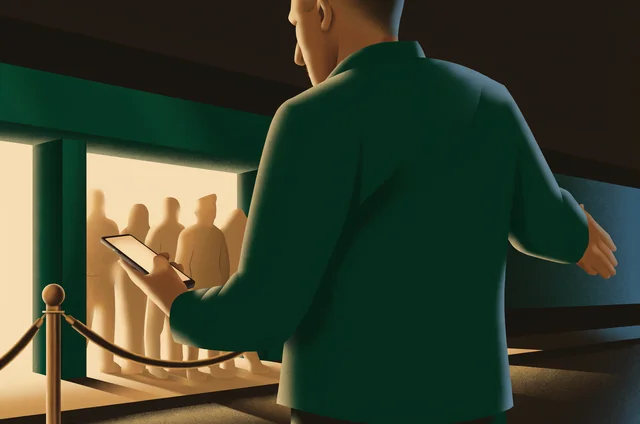 Door staff member using one-tap phone check-in to keep the line moving, showing how to manage guest lists at events without slowing the door